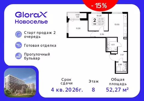2-к кв. Ленинградская область, Ломоносовский район, Аннинское ...