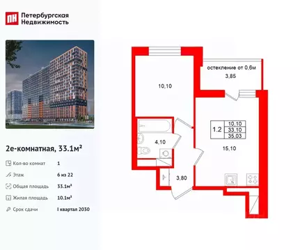 1-к кв. Ленинградская область, Всеволожский район, Свердловское ...