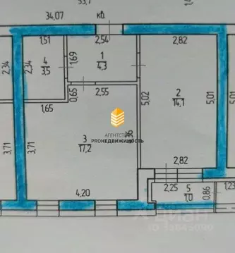 1-к кв. Башкортостан, Уфа ул. Академика Сулейманова, 10 (39.1 м)