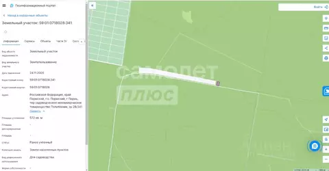 Участок в Пермский край, Пермь Политехник СНТ,  (5.7 сот.)