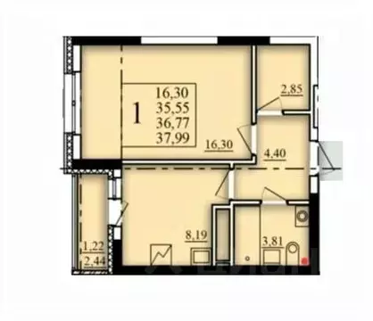 1-к кв. Башкортостан, Уфа Затон-Восточный жилрайон, Паруса жилой ...