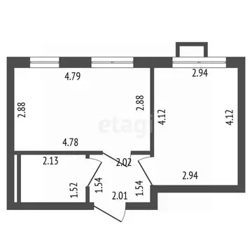 1-к кв. Ленинградская область, Всеволожское городское поселение, пос. ...