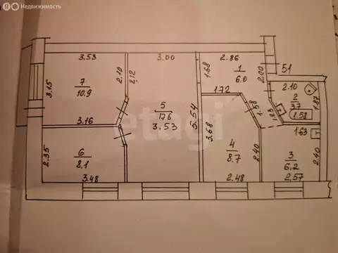 4-комнатная квартира: Барнаул, улица 50 лет СССР, 13 (62 м)