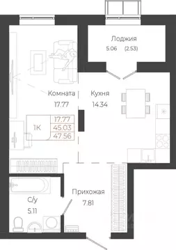 1-к кв. Алтай, Майминский район, с. Майма ул. Энергетиков (47.56 м)