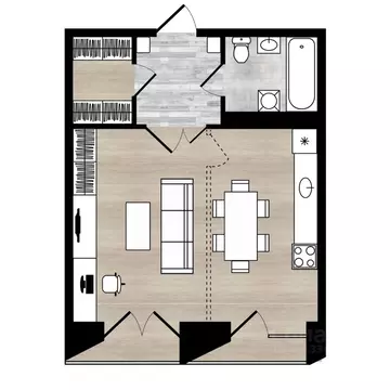 2-к кв. Ярославская область, Ярославль Республиканский проезд, 1 (42.0 ...