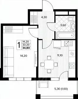 1-к кв. Краснодарский край, Анапа муниципальный округ, с. Сукко ...