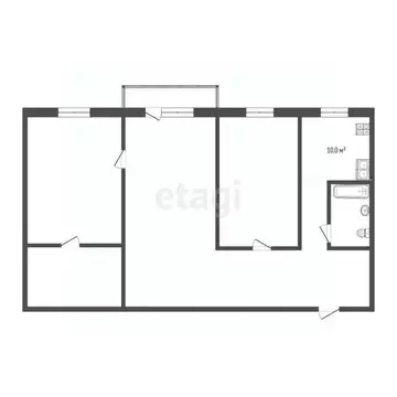 3-к кв. Тюменская область, Тюмень ул. Дзержинского, 31 (57.3 м)