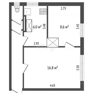 2-к кв. Вологодская область, с. Кичменгский Городок ул. Спортивная, 10 ...