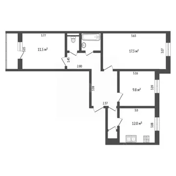 3-к кв. Тюменская область, Тюмень Войновка мкр, ул. Энергостроителей, ...