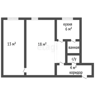 2-комнатная квартира: Воронеж, улица Ворошилова, 32 (45.8 м)