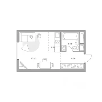 Студия Московская область, Красногорск Опалиха мкр, Аникеевский жилой ...