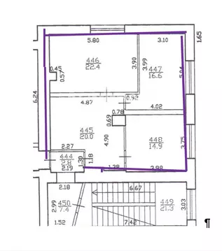 Офис в Санкт-Петербург ул. Комиссара Смирнова, 11Д (77 м)