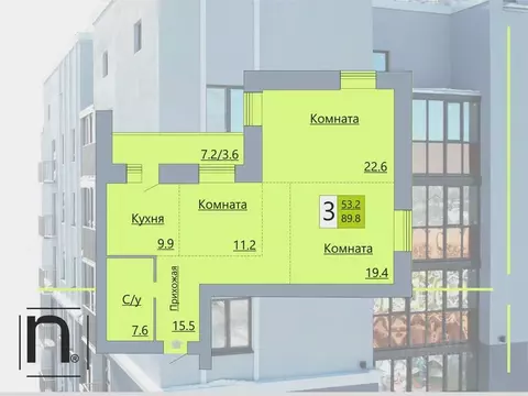 3-к кв. Курганская область, Курган Солнечный бул., 19 (89.8 м)