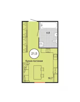 1-к кв. Ставропольский край, Михайловск Шпаковский район, пер. ...