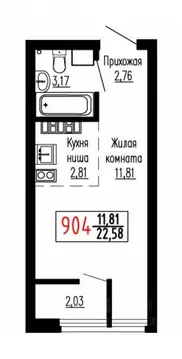 Студия Свердловская область, Екатеринбург ул. Лыжников, 3 (22.6 м)