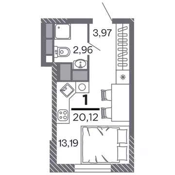 1-к кв. Рязанская область, Рязань Петра и Февронии жилой комплекс ...