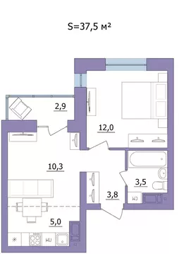 2-к кв. Карелия, Петрозаводск Перевалка-2 мкр,  (37.5 м)