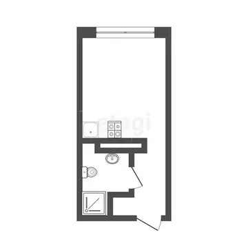 Квартира-студия: Тюмень, улица Первооткрывателей, 10 (18.1 м)