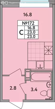 Квартира-студия: Новое Девяткино, Главная улица, 2 (23 м)