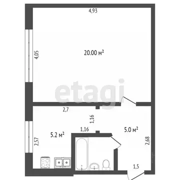 1-к кв. Владимирская область, Ковров Северный проезд, 10А (29.9 м)