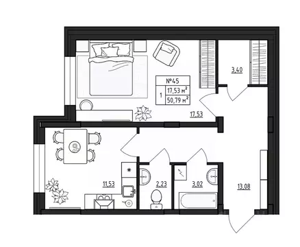 1-к кв. Ленинградская область, Гатчинский муниципальный округ, д. ...