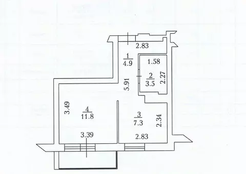 1-к кв. Кемеровская область, Кемерово ул. Тухачевского, 29Б (27.5 м)