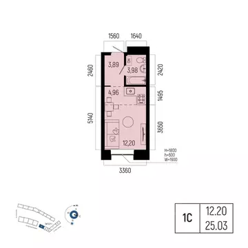1-к кв. Башкортостан, Уфа Глумилино-1 мкр, Новатор жилой комплекс ...