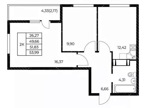 2-к кв. Ростовская область, Ростов-на-Дону Звезда Столицы 2 жилой ...