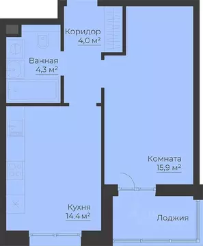 1-к кв. Ярославская область, Рыбинск Западный п/р, Малиновский Квартал ...