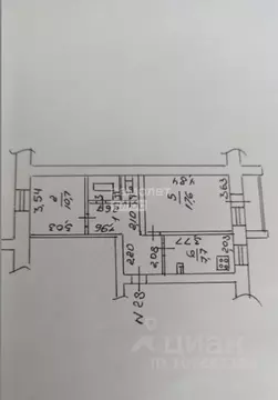 2-к кв. Липецкая область, Липецк Дачный мкр, ул. Центральная, 19 (50.7 ...