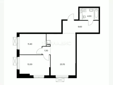 2-комнатная квартира: Москва, Базовская улица, 15Бк4 (63.3 м)