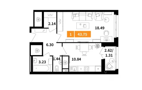 1-к кв. Московская область, Химки Планерный квартал жилой комплекс ...