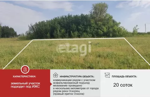 Участок в Белгородская область, Губкинский городской округ, с. Осколец ...