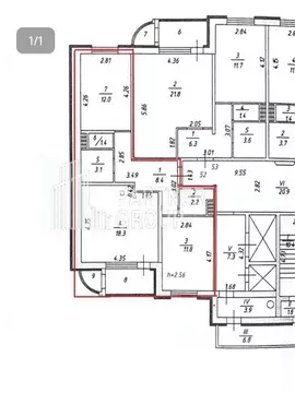 2-к кв. Тульская область, Тула ул. Павшинский мост, 1к1 (57.4 м)