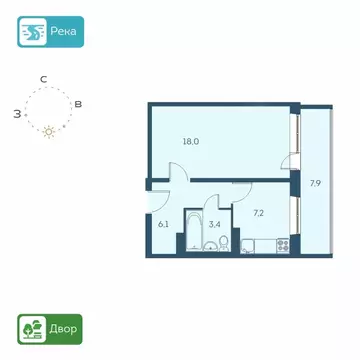 1-к кв. Новосибирская область, Новосибирск Междуреченская ул., 7/1 ...