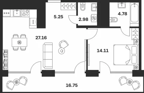 1-к кв. Тульская область, Тула ул. Болотникова, 4 (71.03 м)