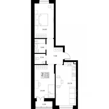 2-к кв. Нижегородская область, Нижний Новгород Ленгородок мкр, Мед ...