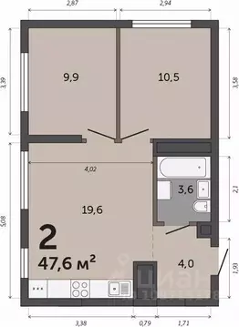 2-к кв. Свердловская область, Екатеринбург Втузгородок жилрайон, ...