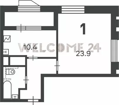 1-комнатная квартира: Москва, улица Светланова, 11к1 (45.7 м)