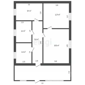 Дом в Ханты-Мансийский АО, Ханты-Мансийского муниципального района ...
