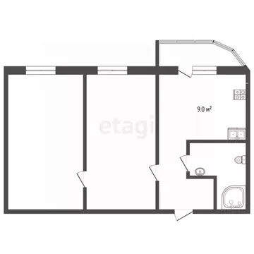 2-к кв. Тюменская область, Тюмень ул. Дмитрия Менделеева, 12к1 (62.5 ...