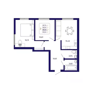 2-к кв. Башкортостан, Уфа Затон-Восточный жилрайон, Паруса жилой ...
