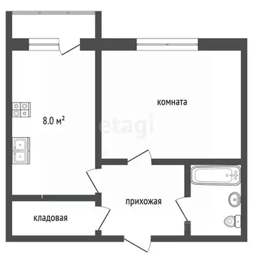 1-к кв. Владимирская область, Муром Кленовая ул., 3к4 (36.7 м)