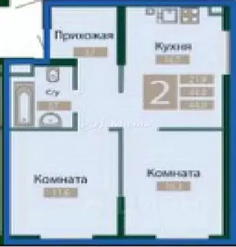 2-к кв. Крым, Симферопольский район, Молодежное пгт ул. Парковая, 3 ...