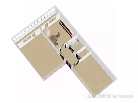 2-к кв. Ярославская область, Рыбинский муниципальный округ, пос. ...