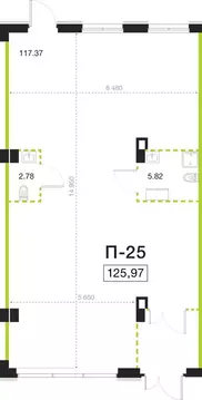 Помещение свободного назначения (125.97 м)