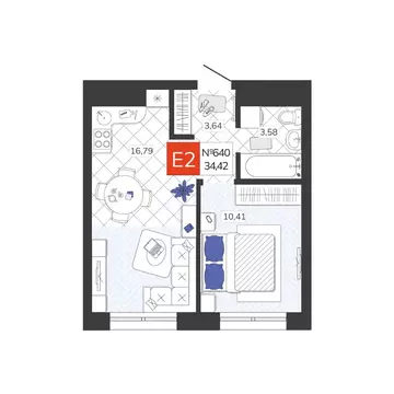 1-к кв. Тульская область, Тула Мясново мкр, Желания жилой комплекс ...