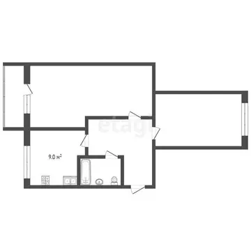 2-комнатная квартира: Тюмень, микрорайон Лесной, 13 (51 м)