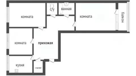 3-к кв. Курганская область, Курган ул. Отдыха, 53 (62.4 м)