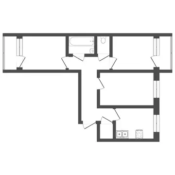 3-комнатная квартира: Тюменский муниципальный округ, рабочий посёлок ...